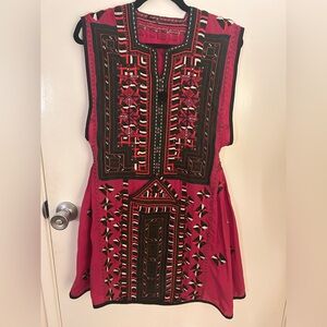 Vintage pink tunic / mini dress size S-M